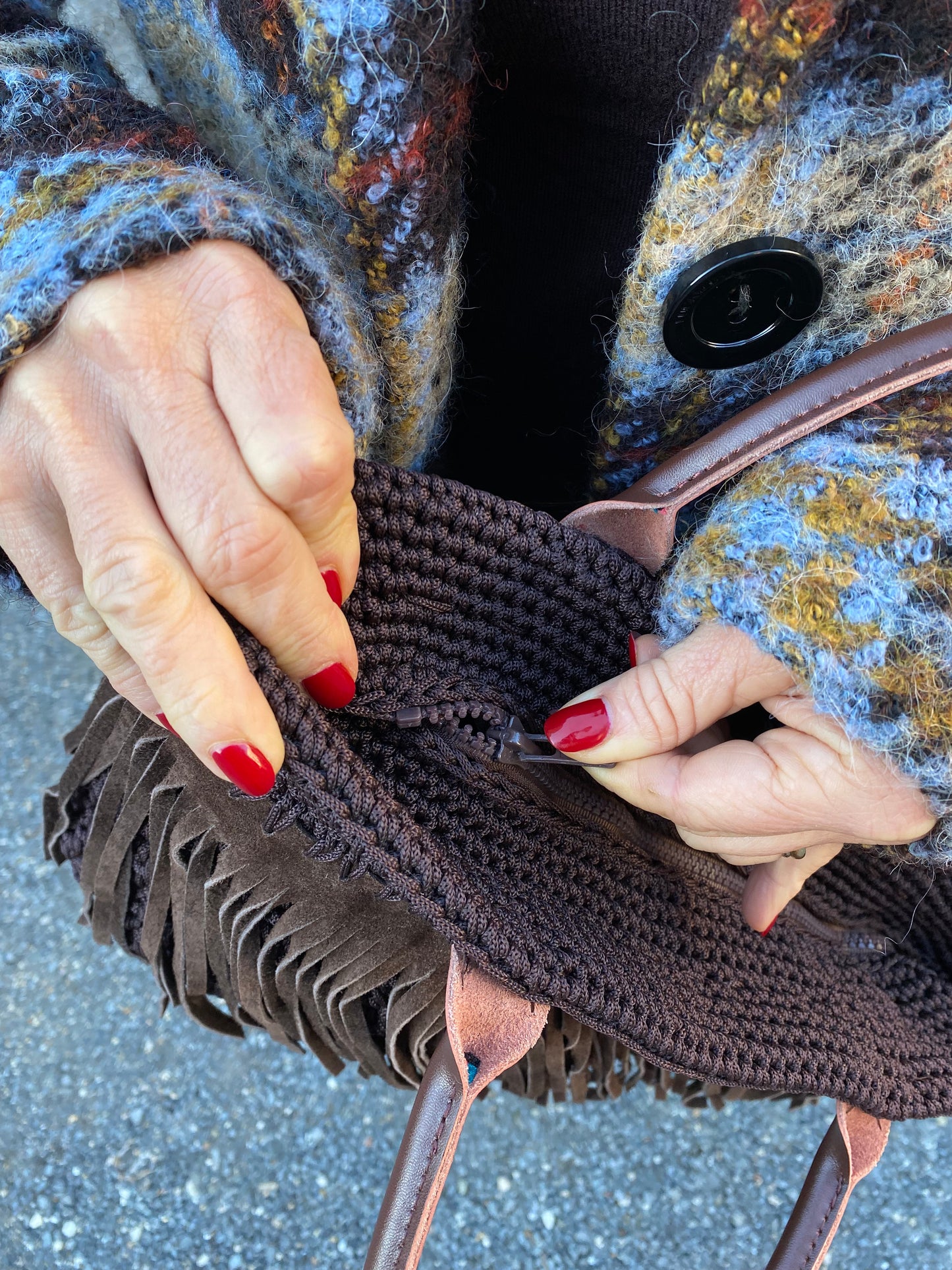 Fringe Bag - Marrone
