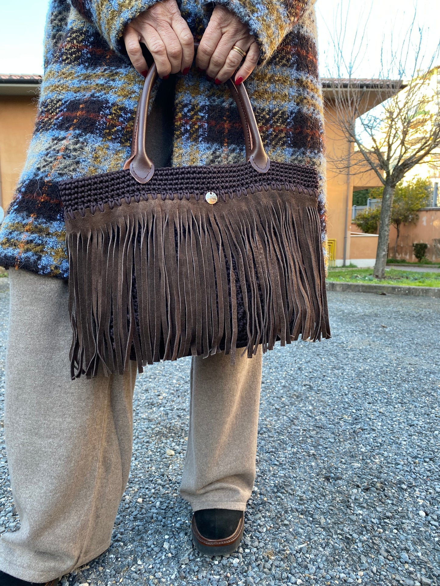 Fringe Bag - Marrone