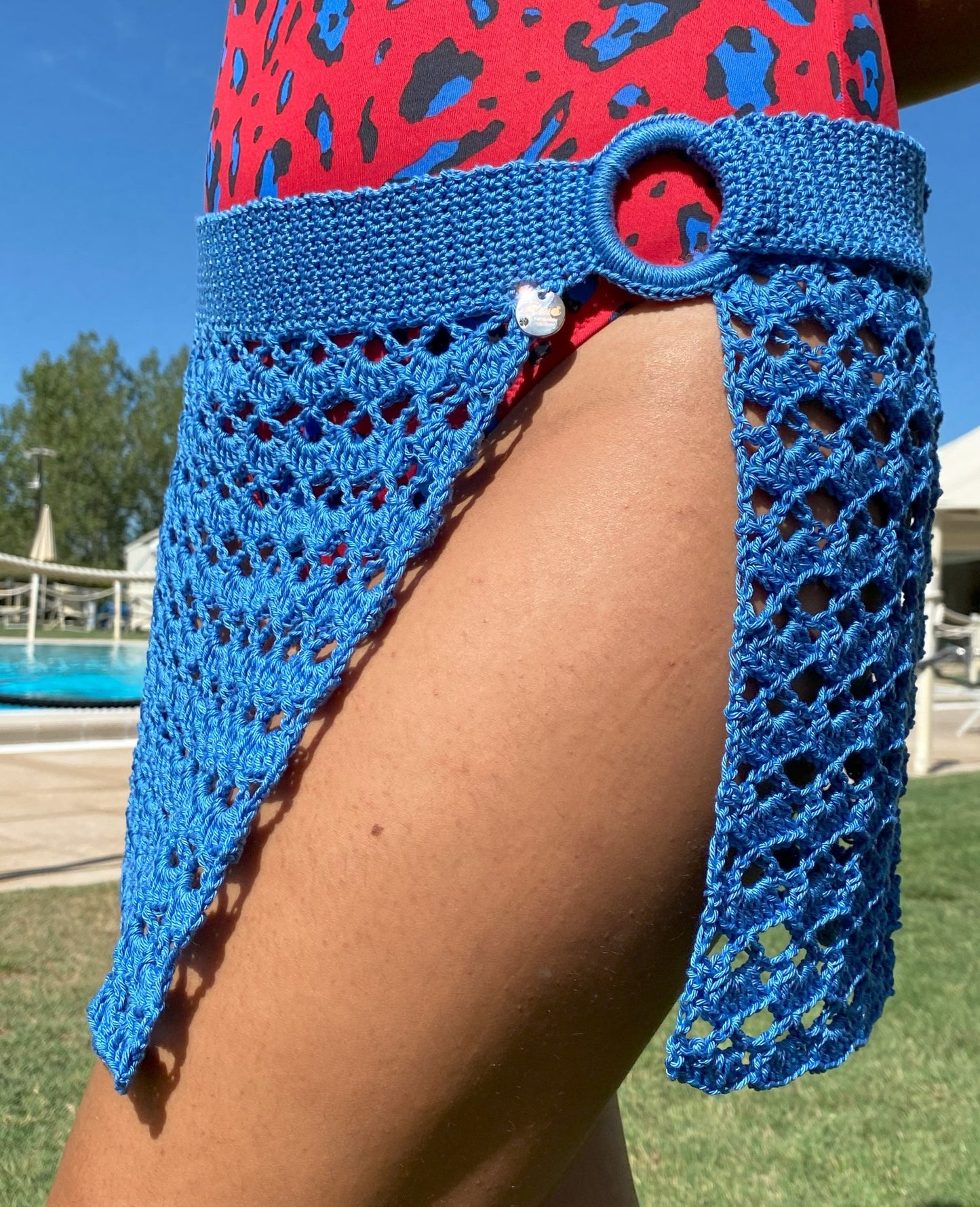 Pareo con cintura - Turchese
