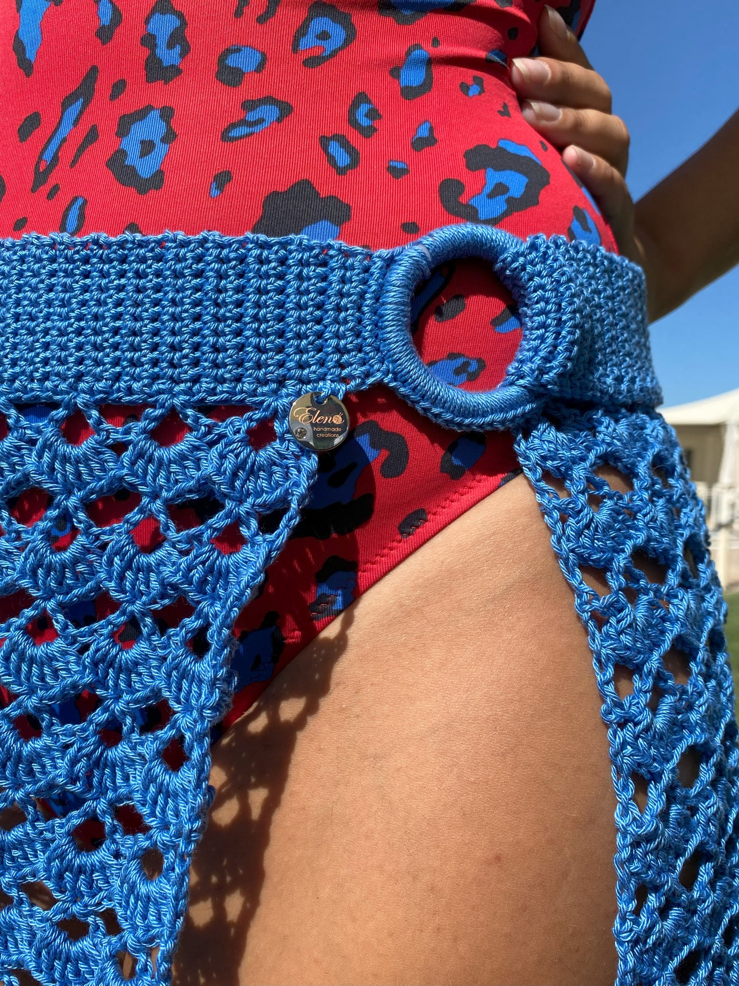 Pareo con cintura - Turchese