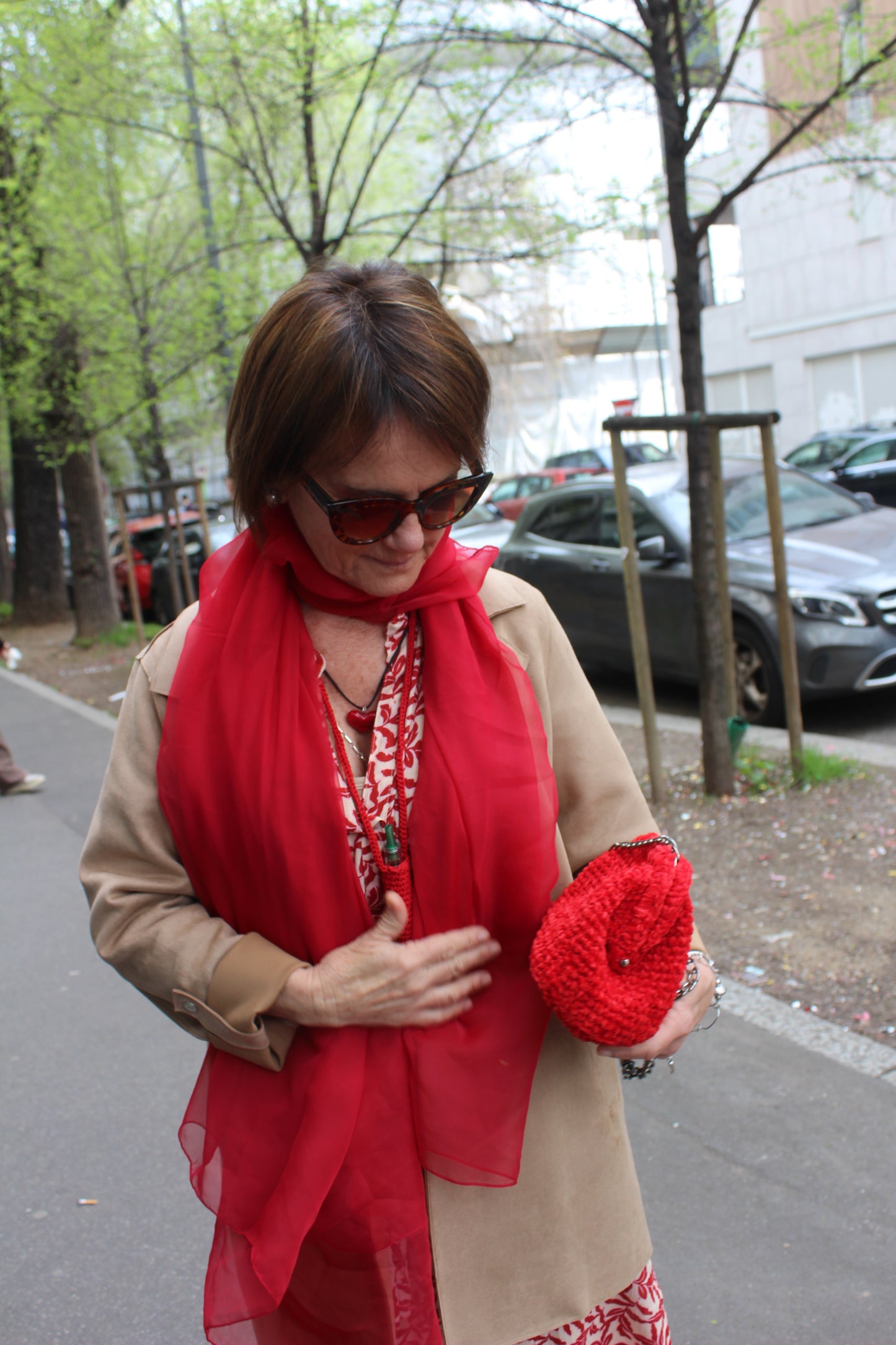 Clutch in Fettuccia Rossa