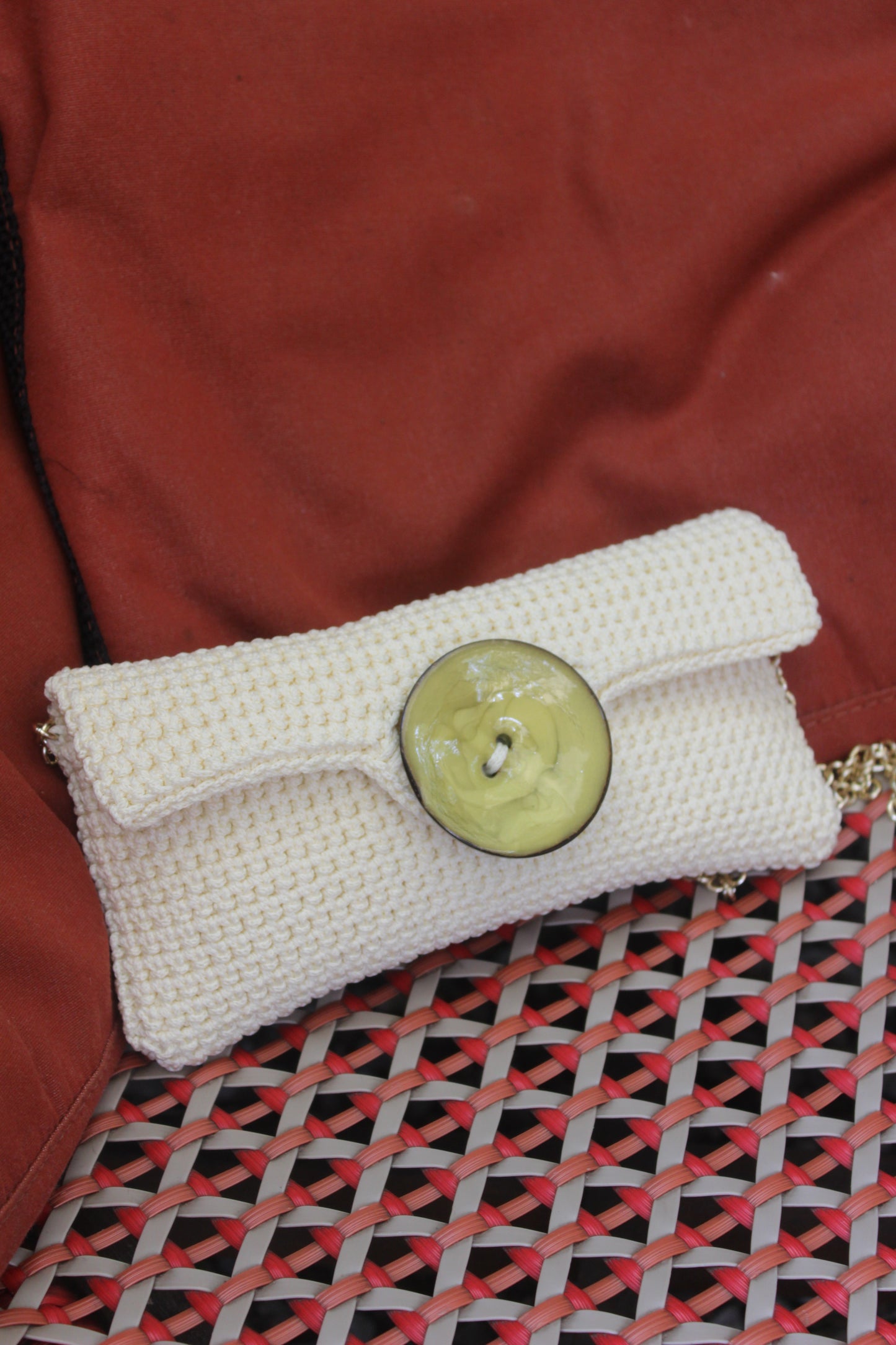 Pochette Big Button Peonia