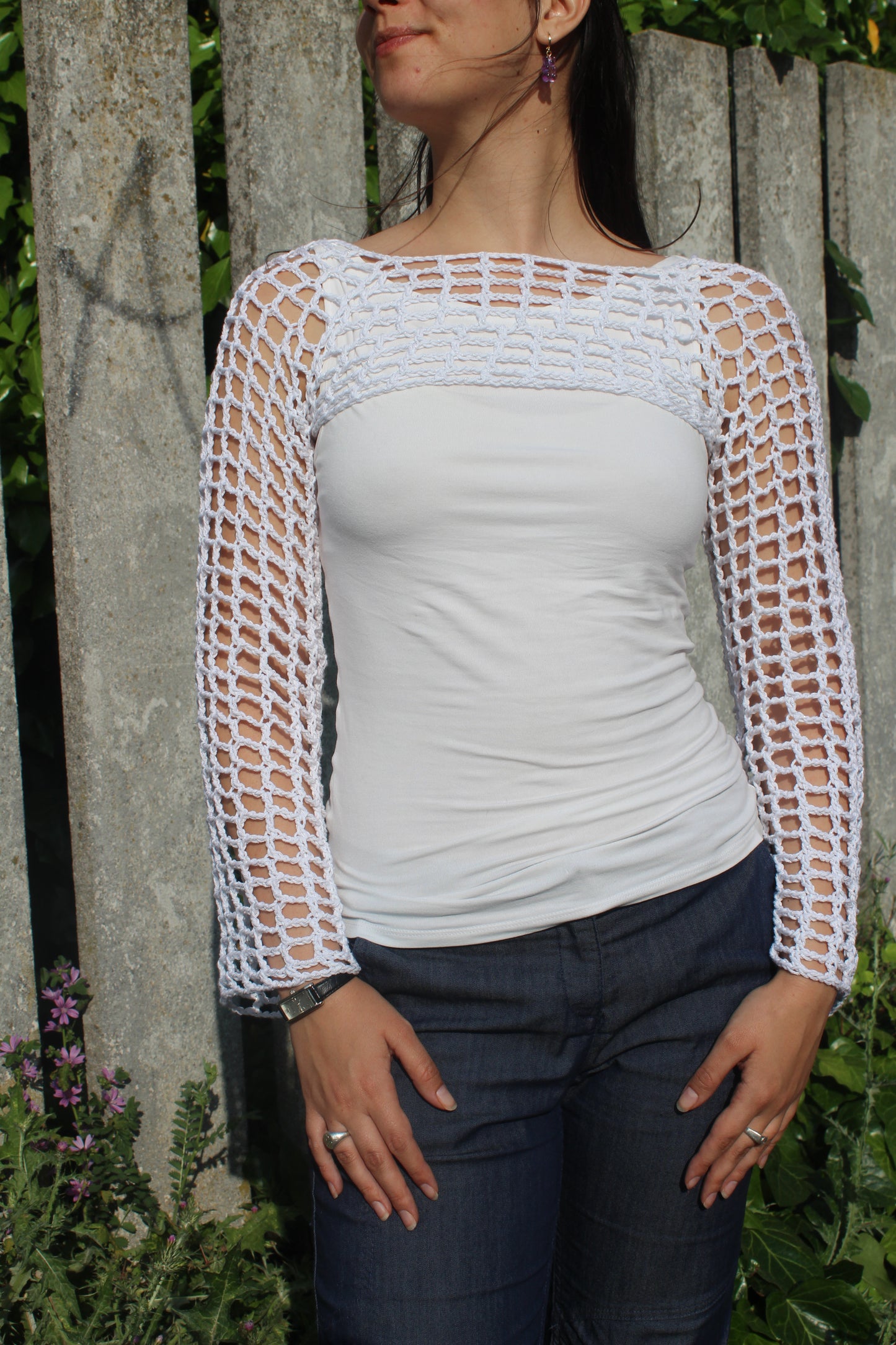 Mesh Croptop - Bianco