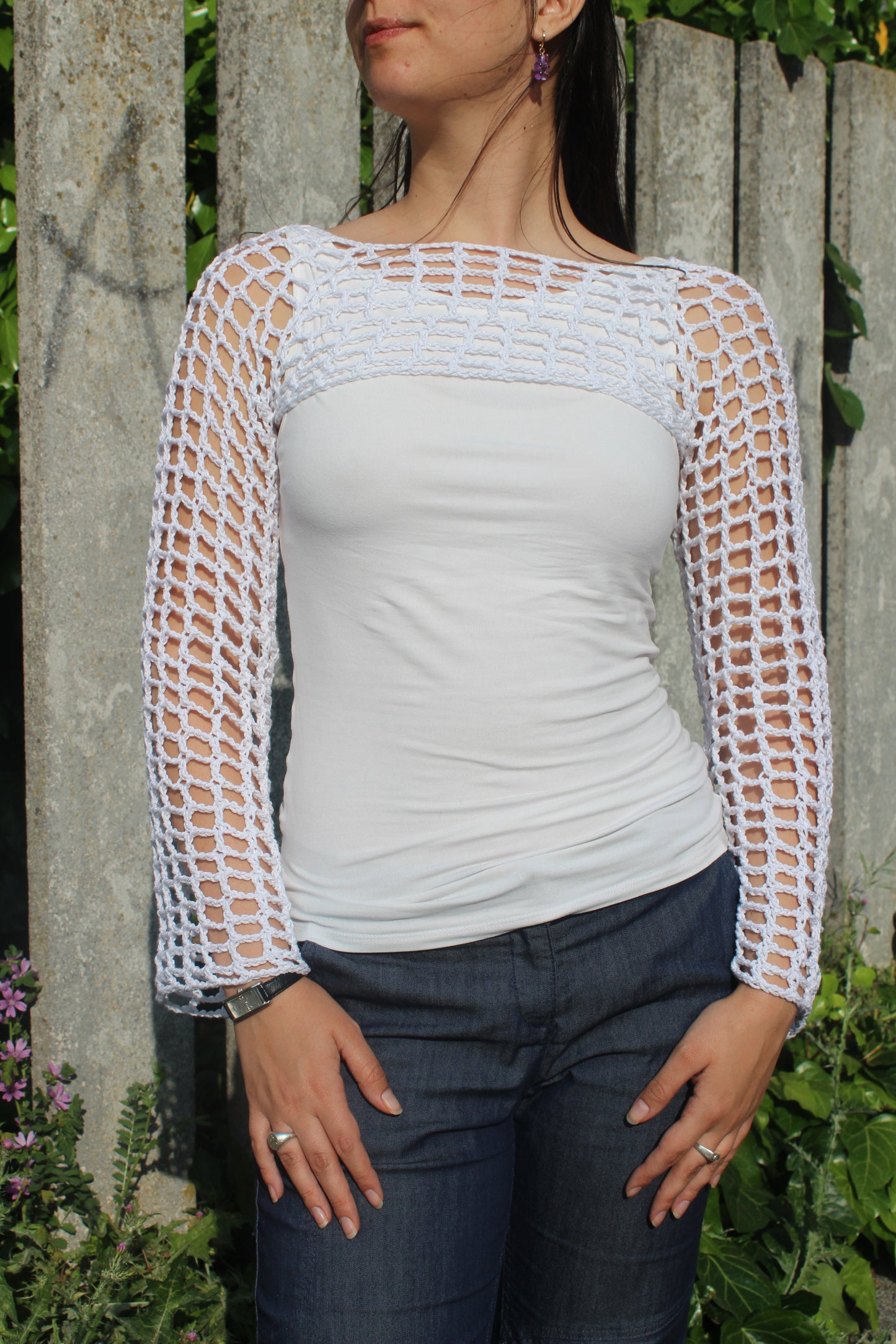 Mesh Croptop - Bianco