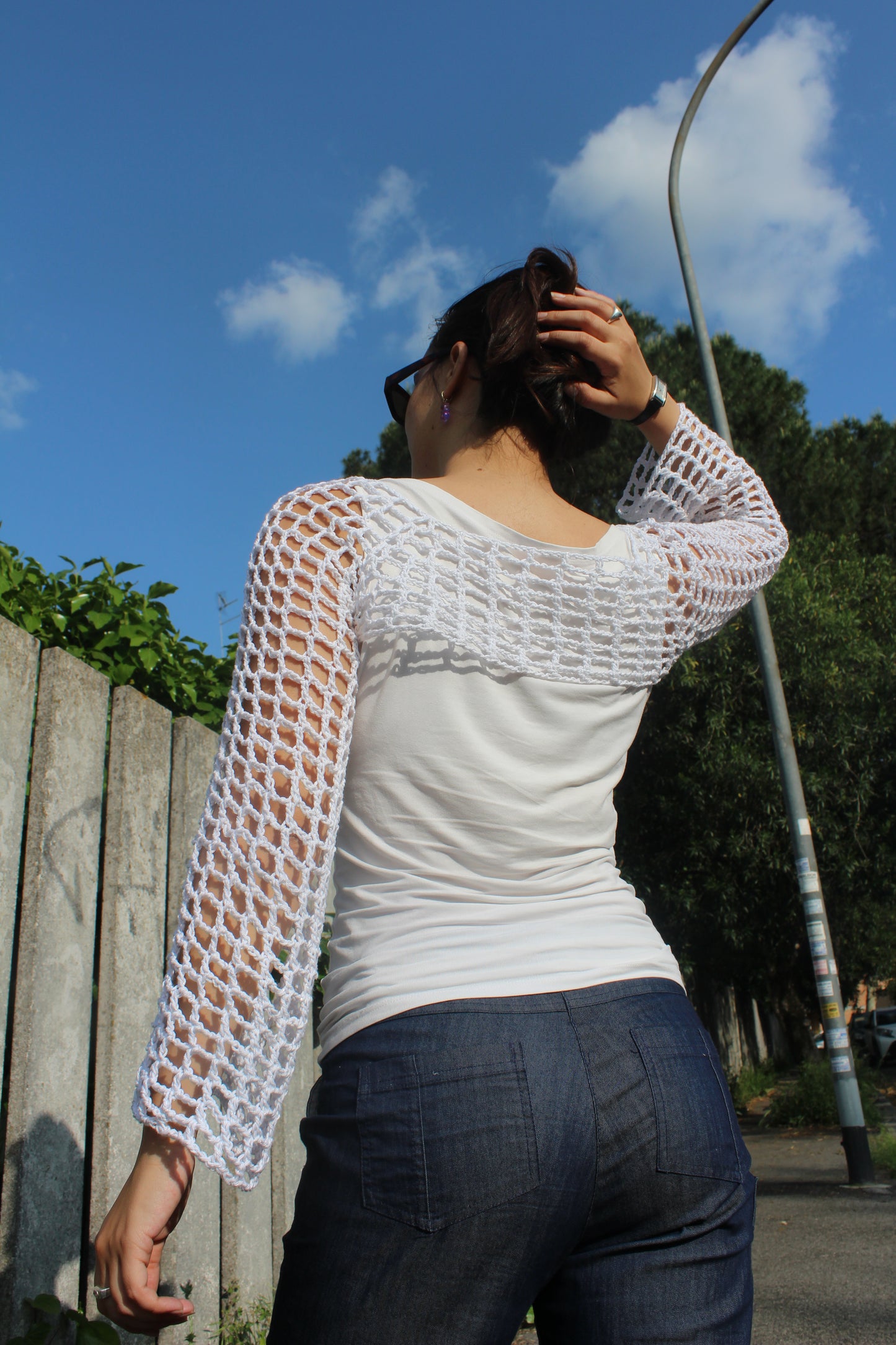 Mesh Croptop - Bianco