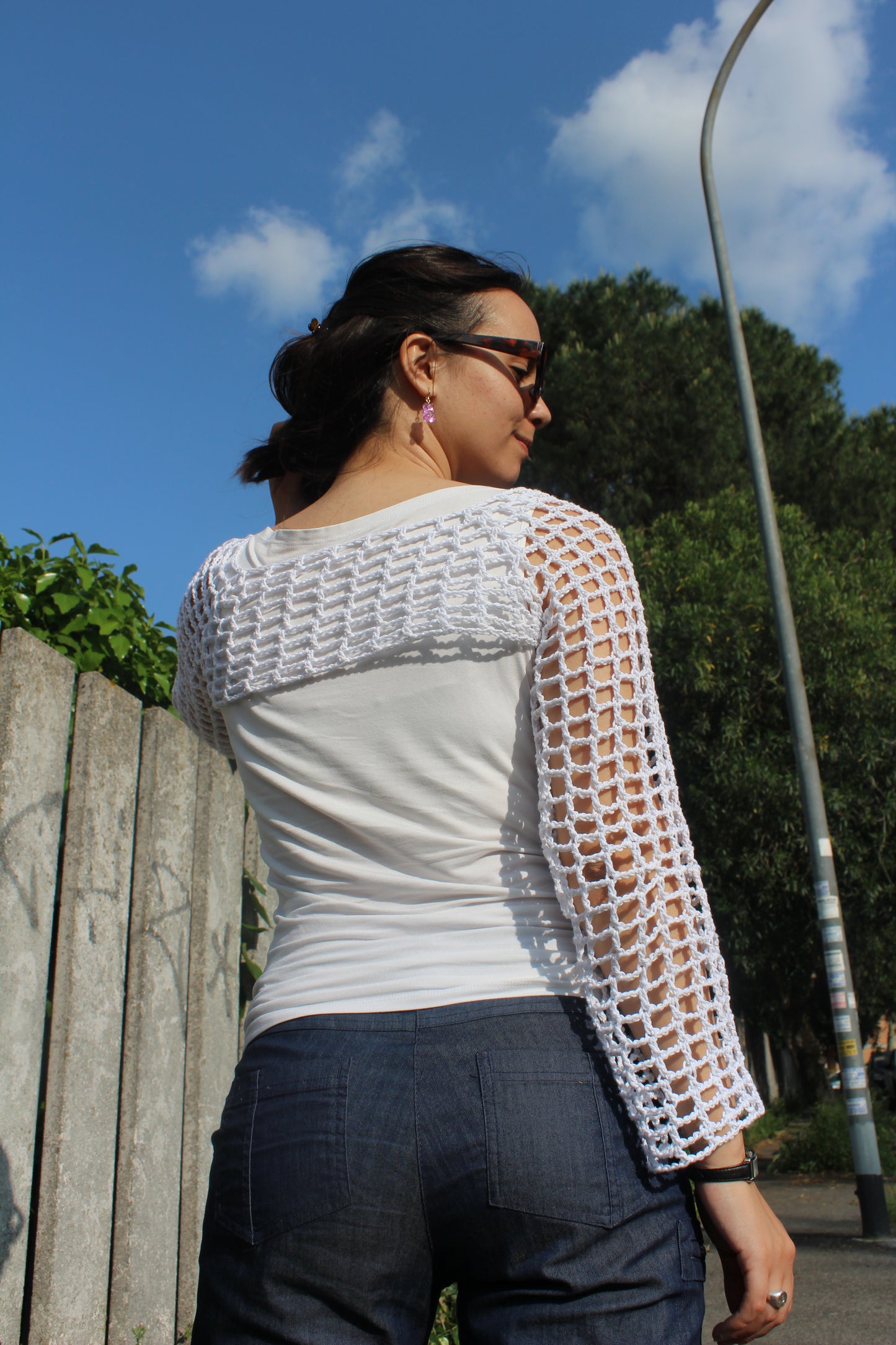 Mesh Croptop - Bianco