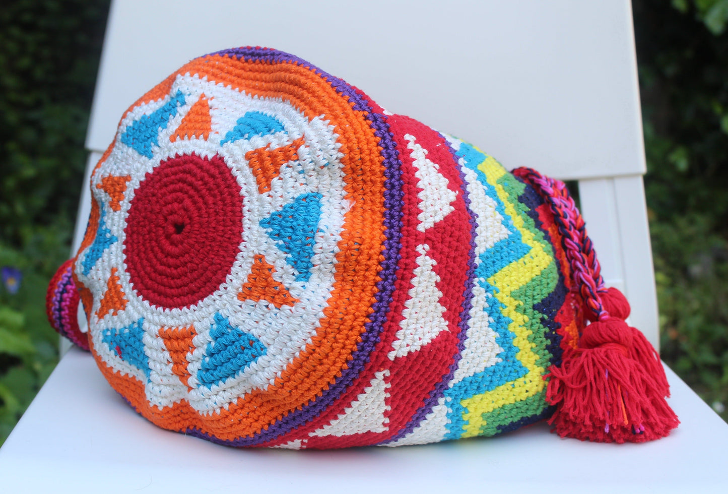 Bucket Crochet Bag Maxi con Tracolla