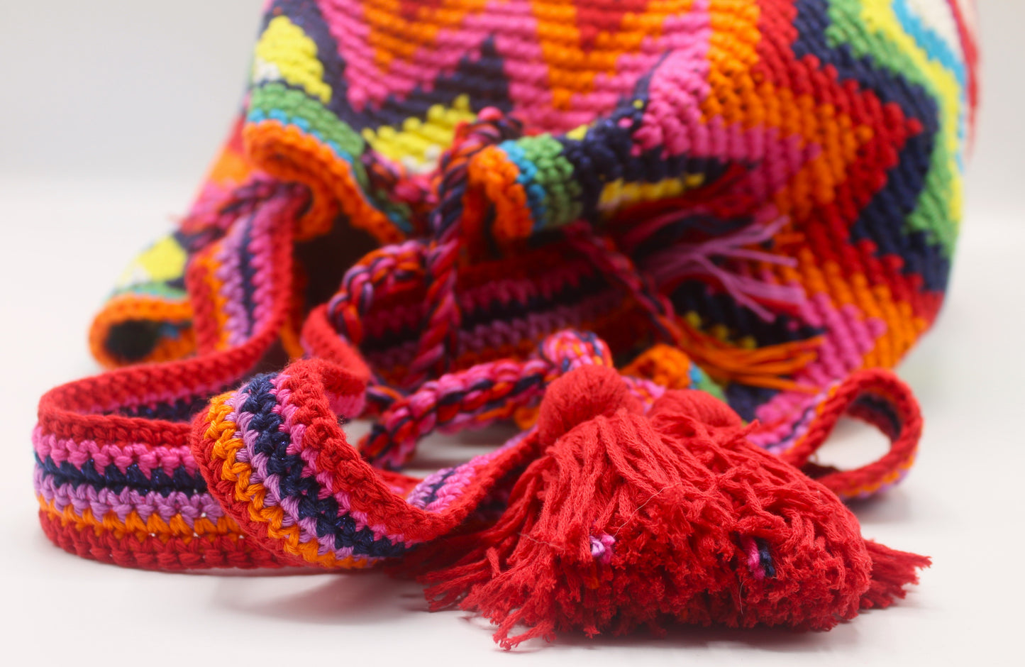 Bucket Crochet Bag Maxi con Tracolla