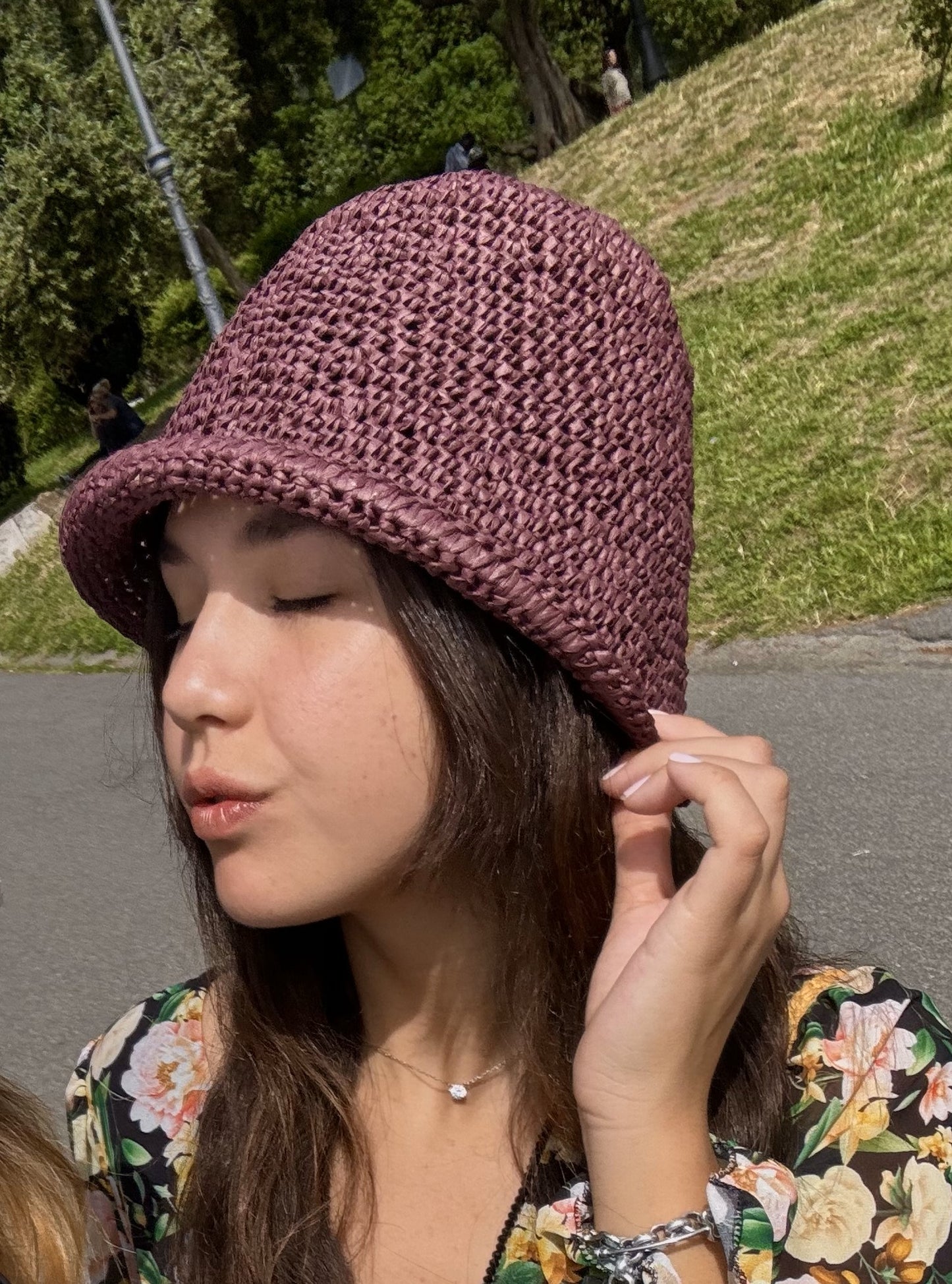 Cappello in Rafia a tesa larga