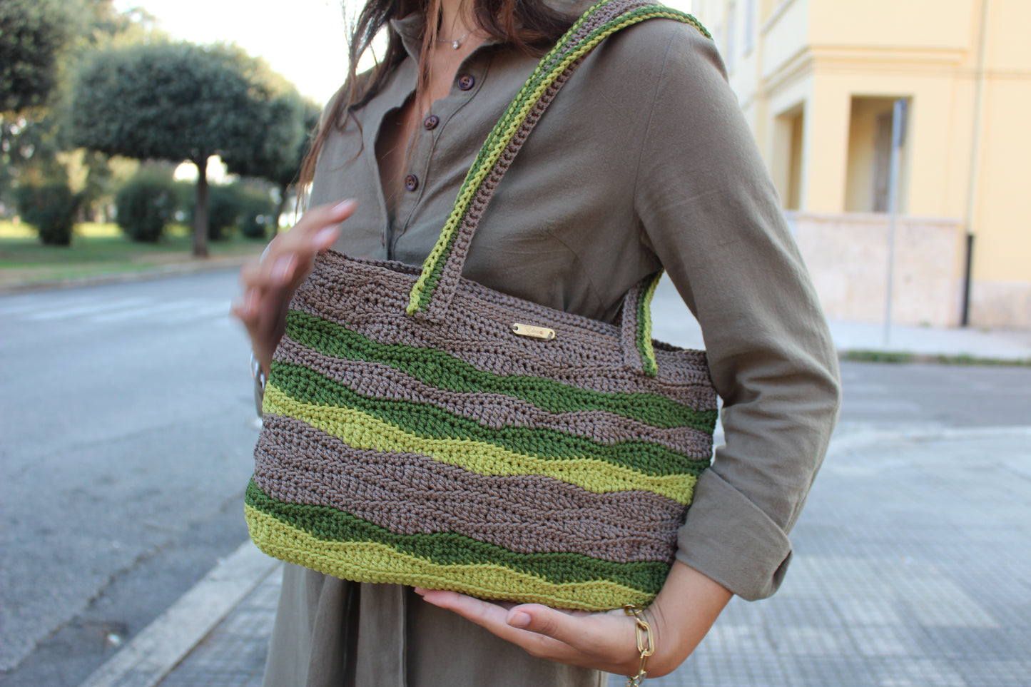 Cropped Tote Bag - Onde d'Autunno