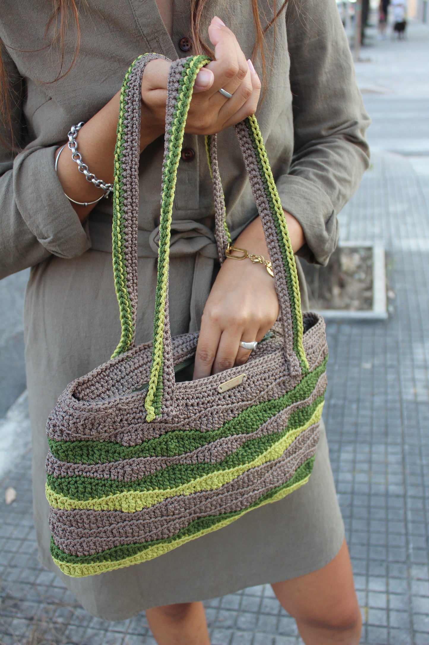 Cropped Tote Bag - Onde d'Autunno