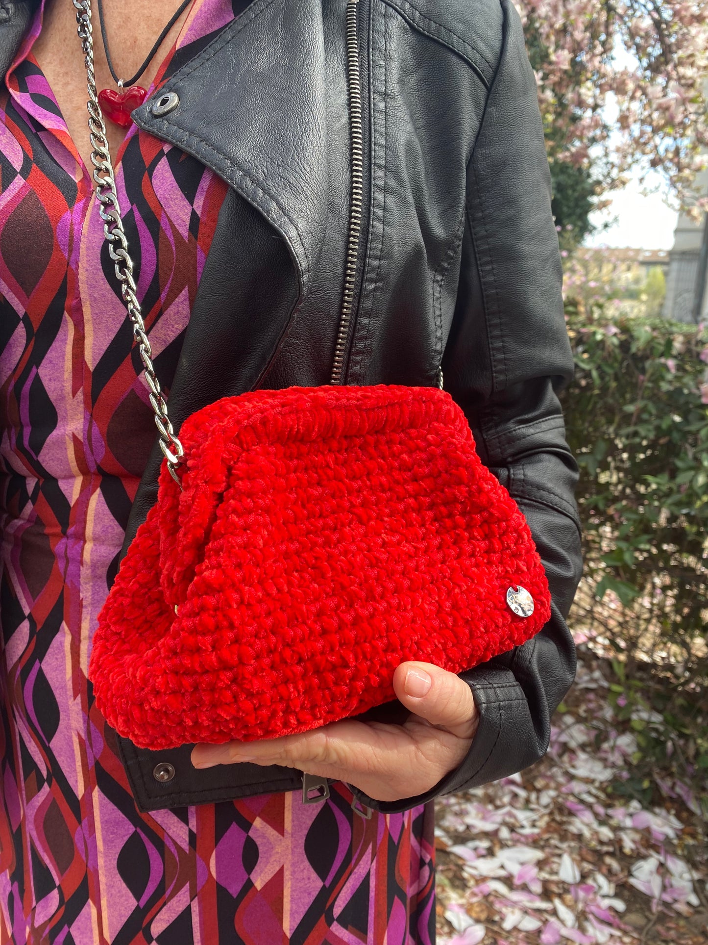 Clutch in Fettuccia Rossa