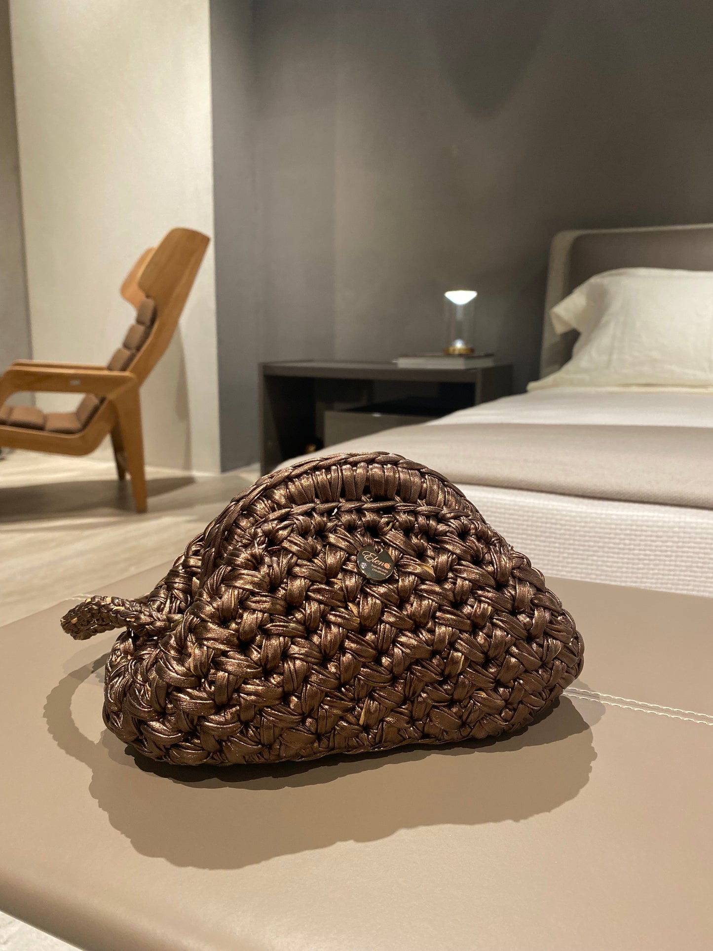 Pepita - Mini Clutch Bronzo