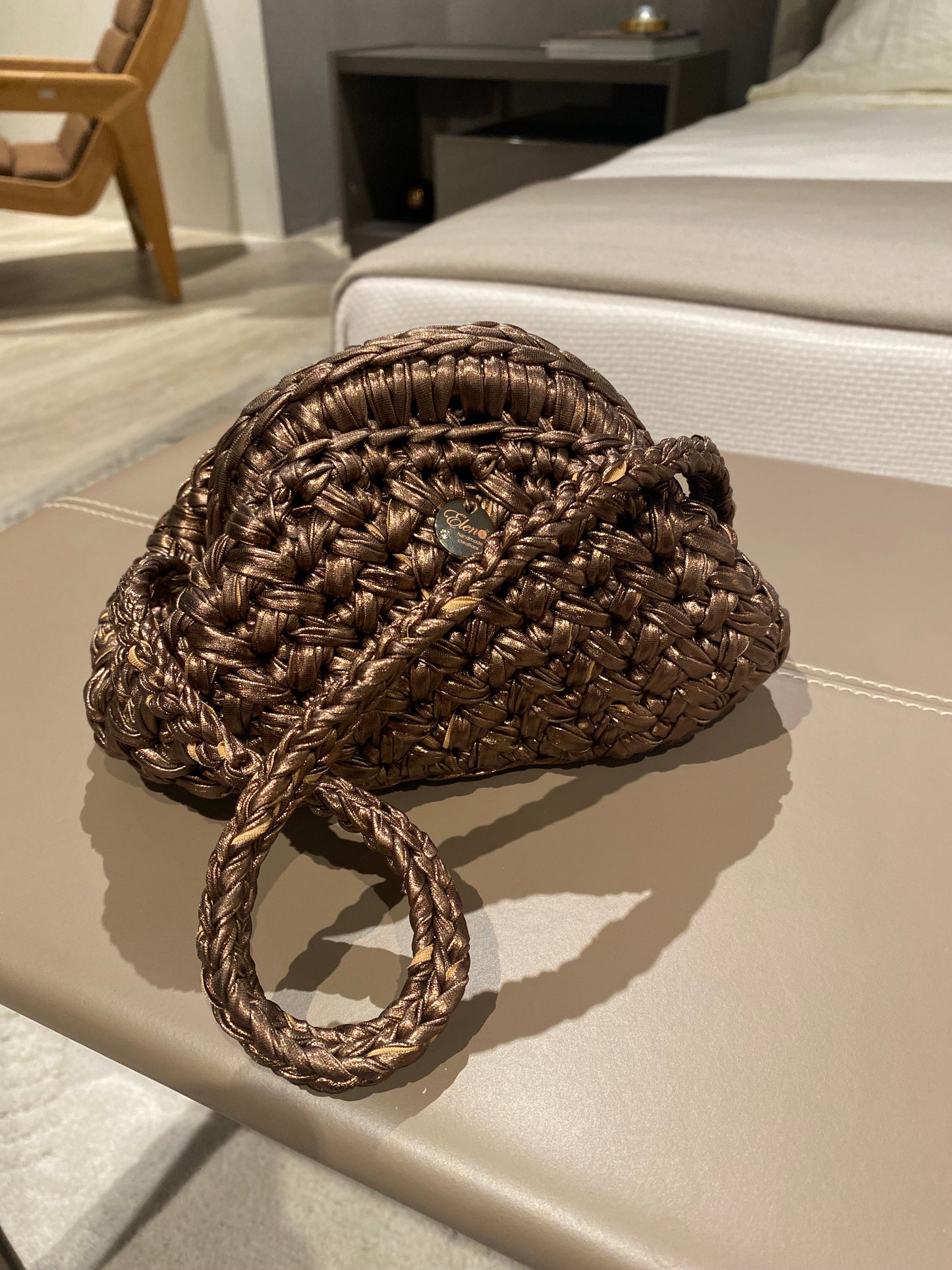 Pepita - Mini Clutch Bronzo