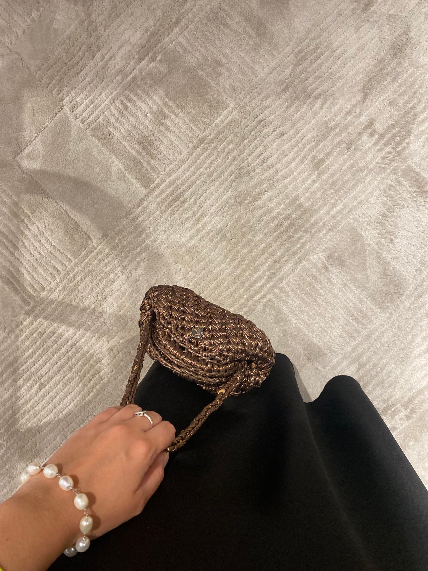 Pepita - Mini Clutch Bronzo