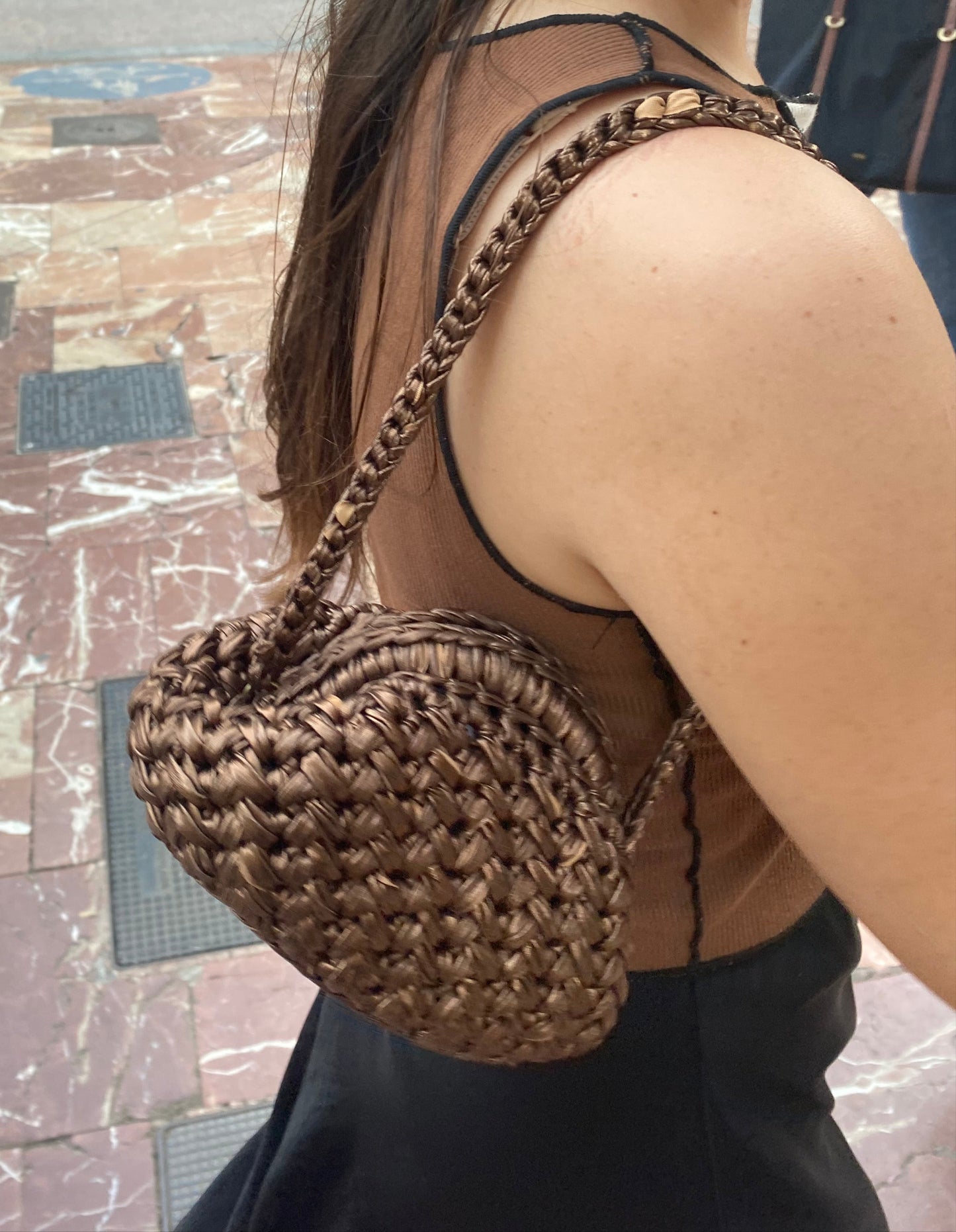 Pepita - Mini Clutch Bronzo