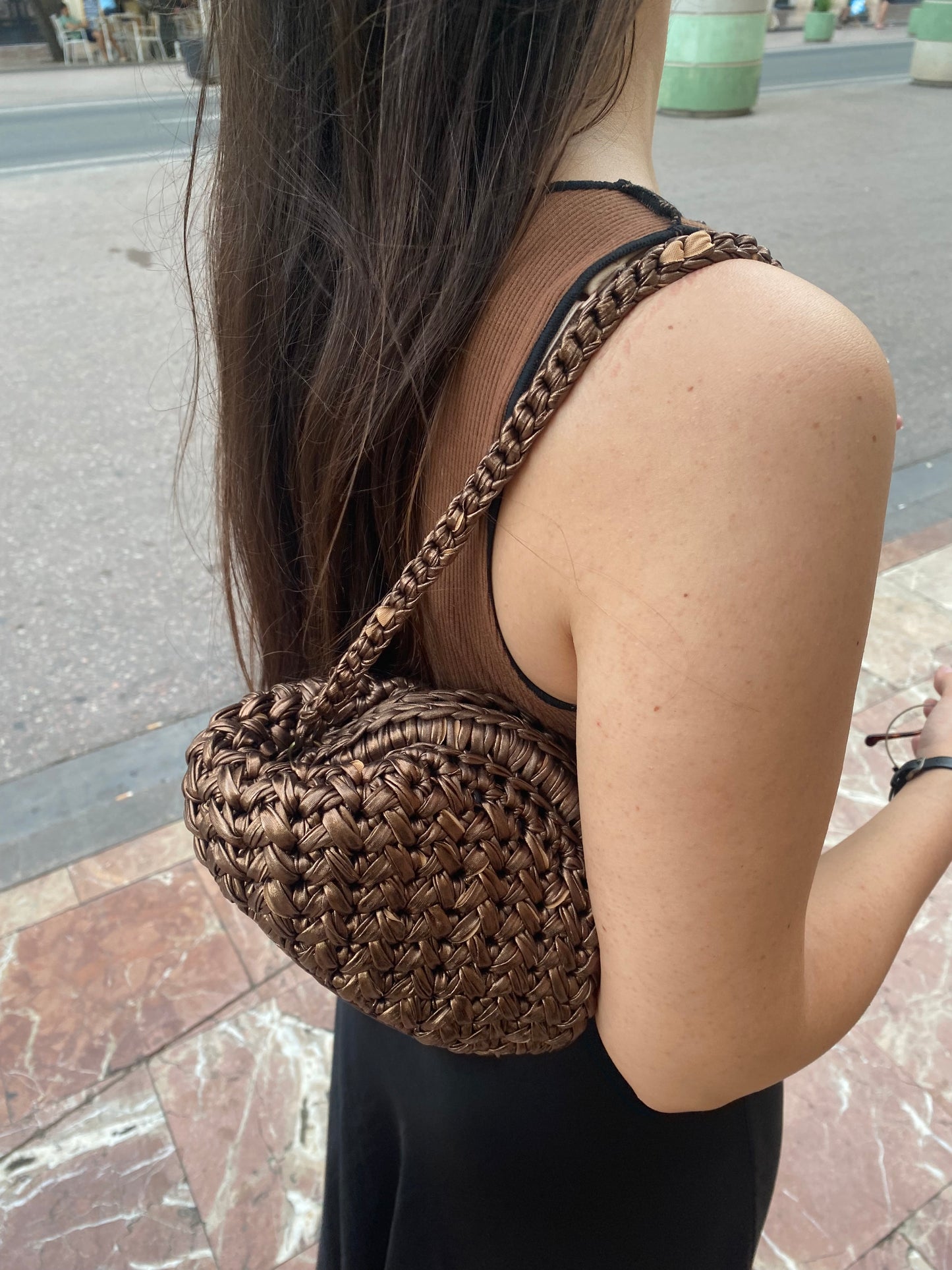 Pepita - Mini Clutch Bronzo