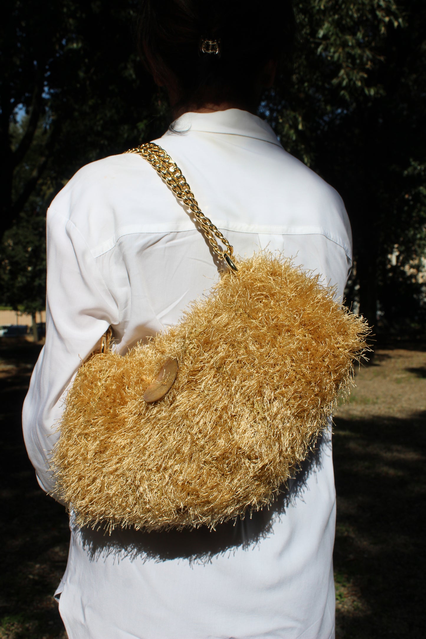 Lara Fur con tracolla - Oro