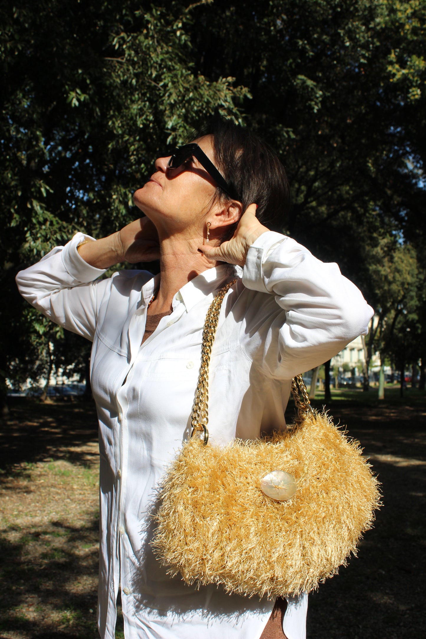 Lara Fur con tracolla - Oro