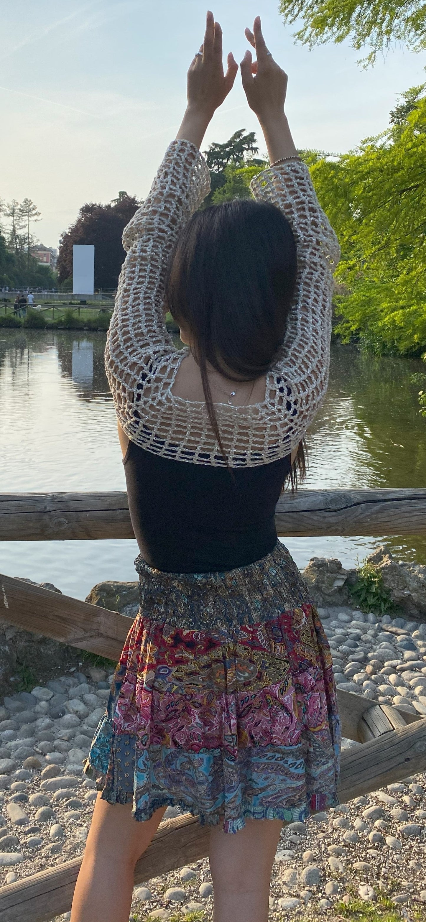 Mesh Croptop - Panna Lurex