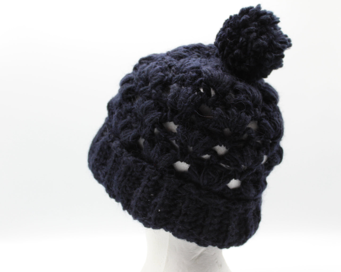 Cappello a punto ventaglio con ponpon - SU ORDINAZIONE