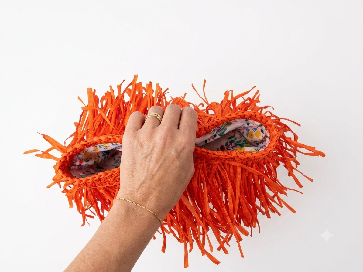 Polly - Mini Bag in Rafia con frange