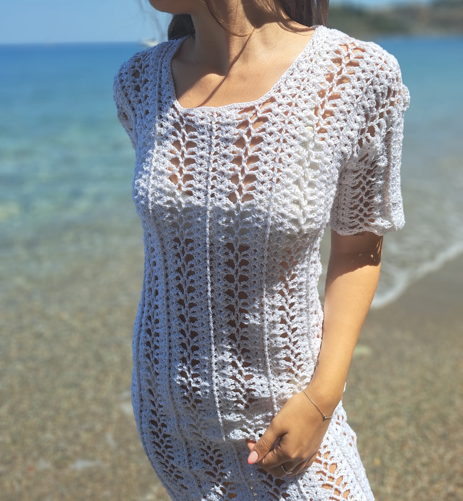 Miniabito effetto pizzo
