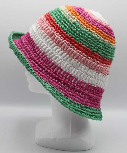 Cappello alla Pescatora in Rafia - Multicolore