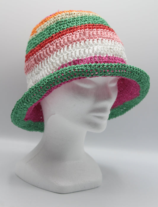 Cappello alla Pescatora in Rafia - Multicolore
