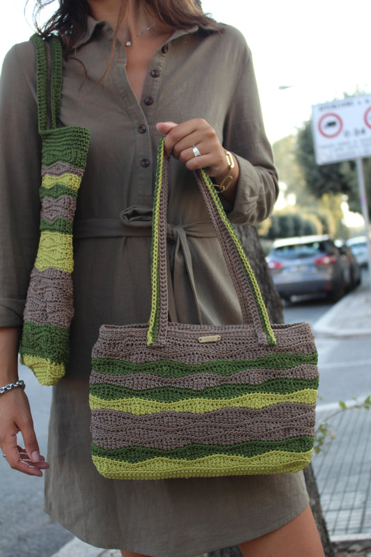 Cropped Tote Bag - Onde d'Autunno