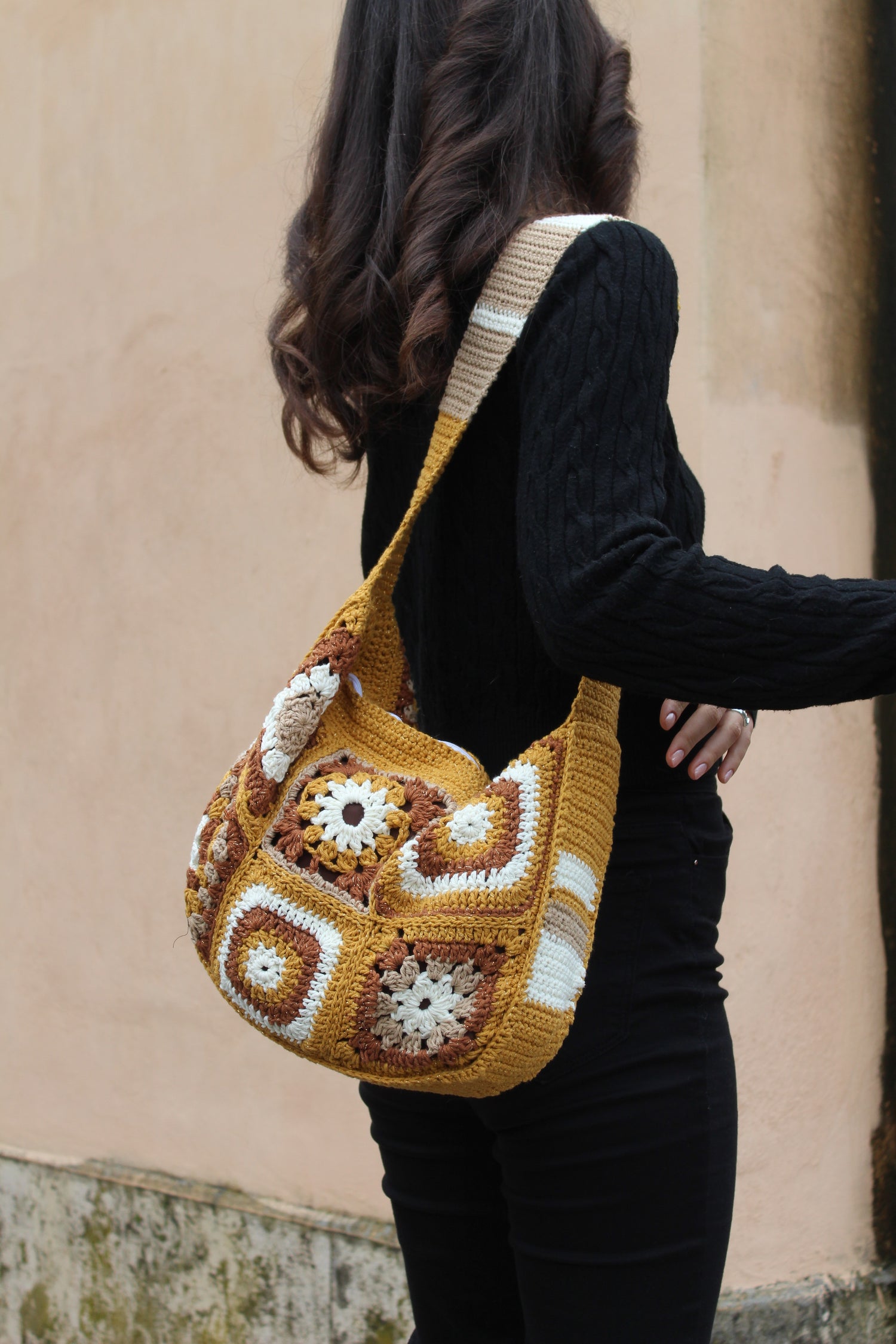 Granny Bag Sunflower - Ocra