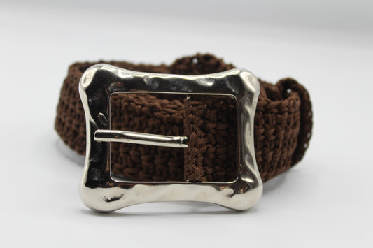 Cintura Crochet Marrone