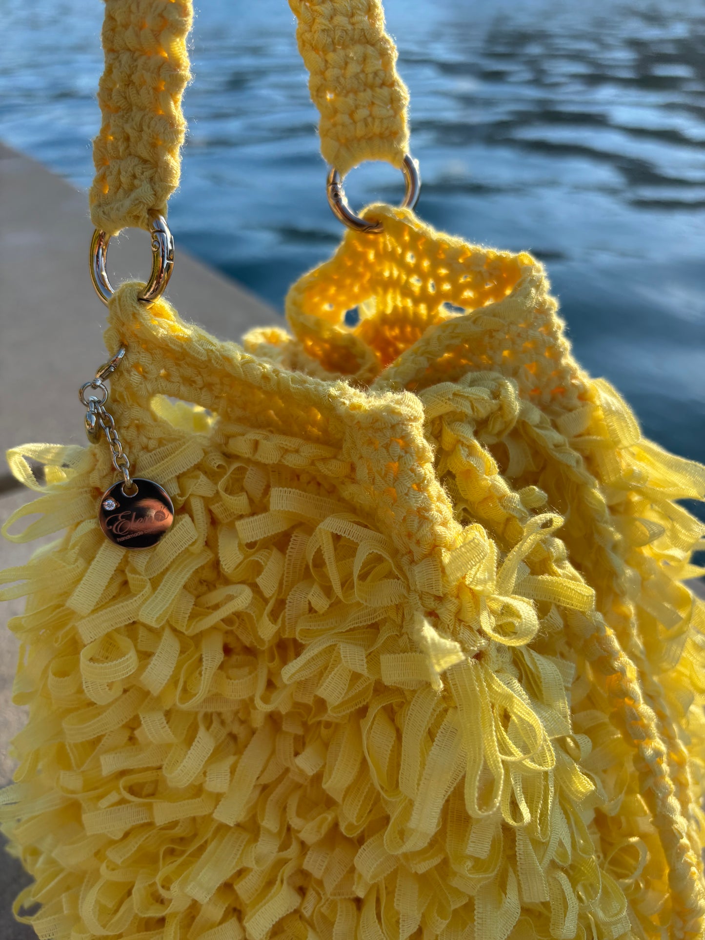 Bucket Crochet Bag Mimosa con Tracolla