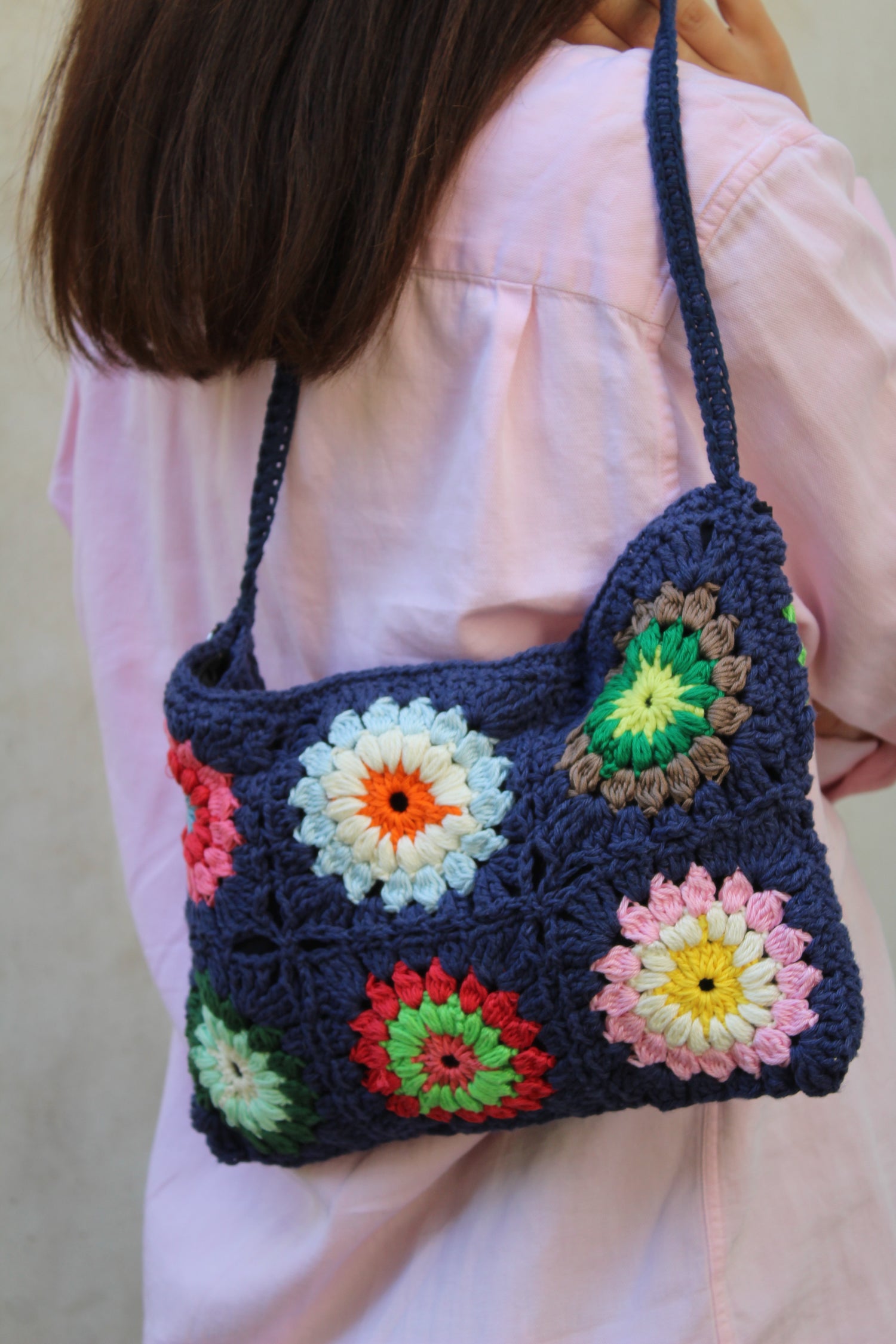 Pochette Granny Girasole con Tracolla – creazioni_elena