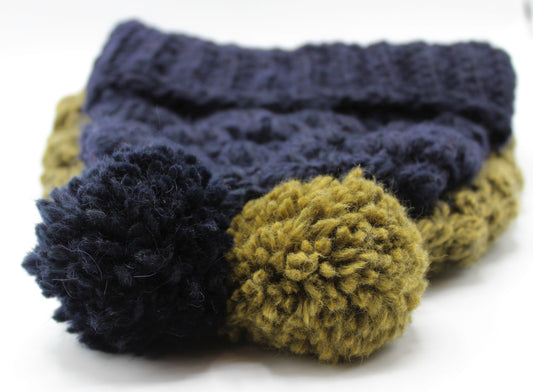 Cappello a punto ventaglio con ponpon