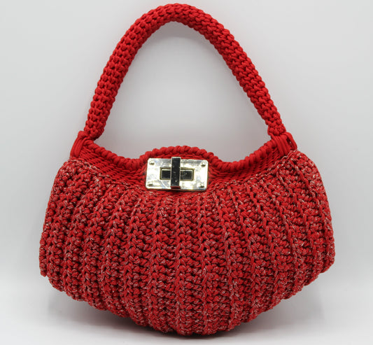 Lara Piccola con Manico - Rosso Argento