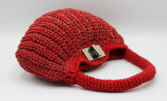 Lara Piccola con Manico - Rosso Argento