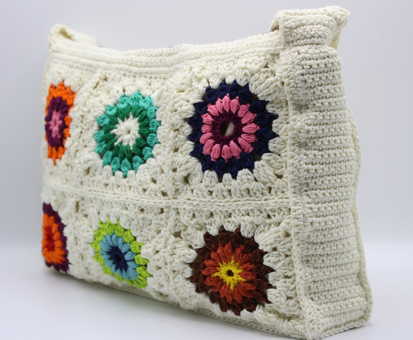 Granny Bag Sunflower - Panna Lurex