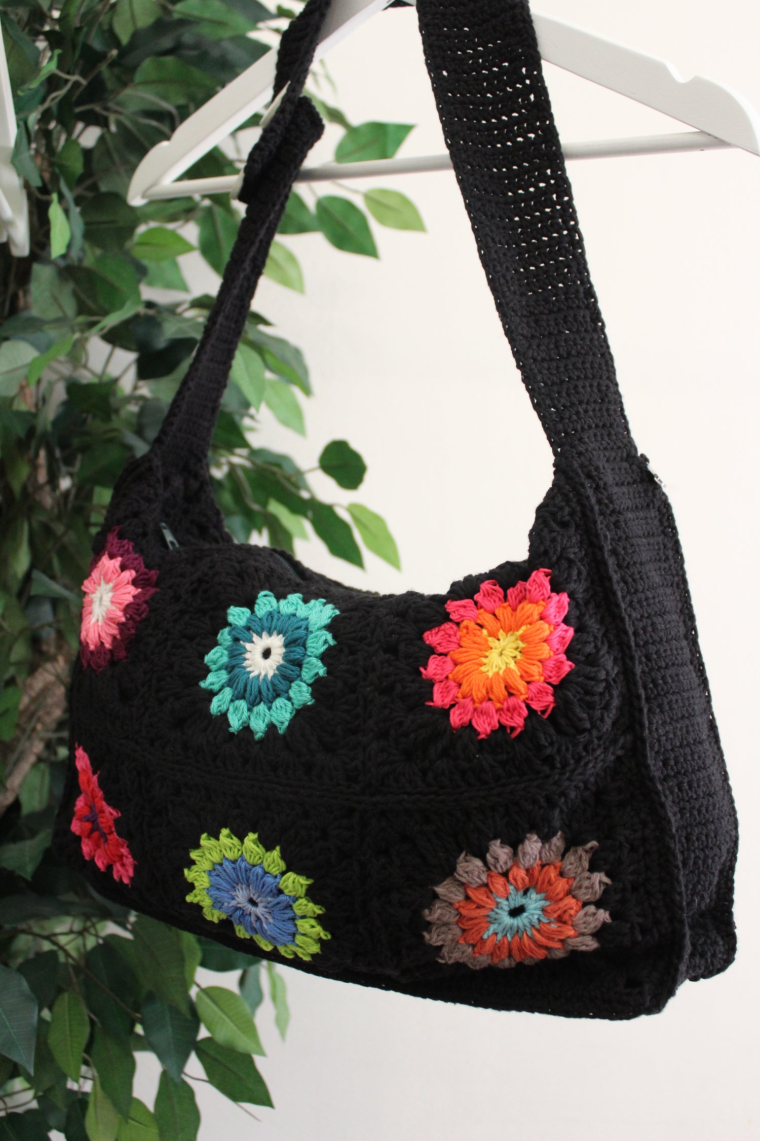 Granny Bag Sunflower - Nero